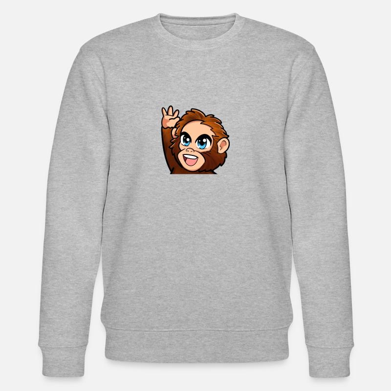 High Five Affe - Stanley/Stella Unisex Bio-Sweatshirt CHANGER  - Grau meliert