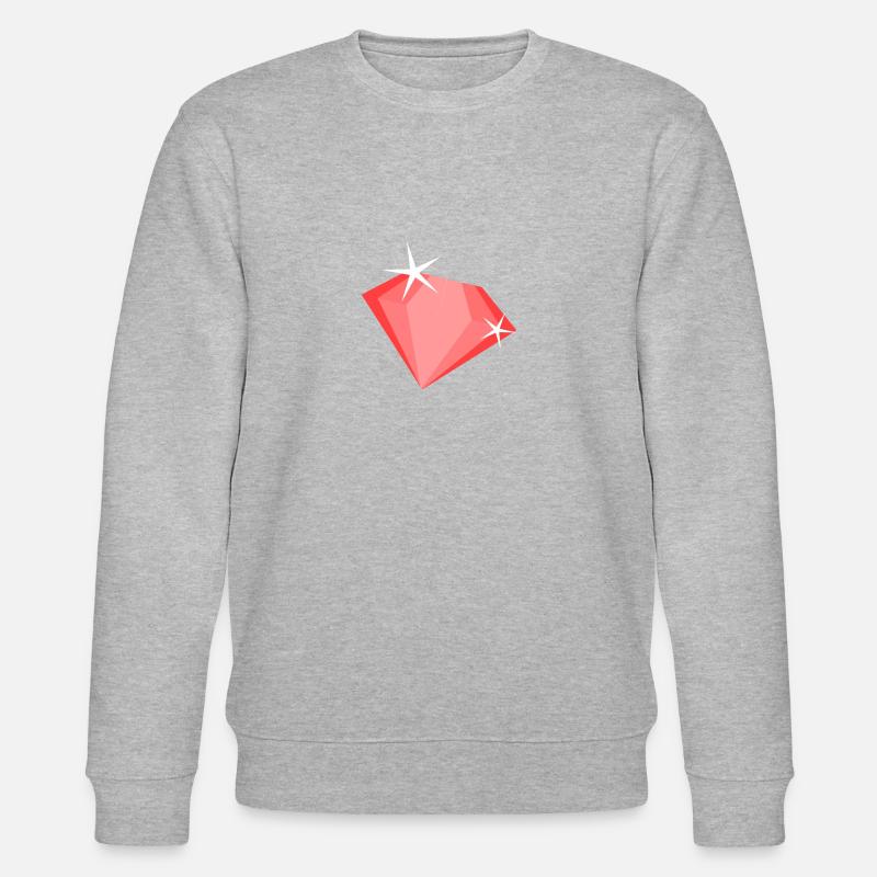 Pinker Diamant - Stanley/Stella Unisex Bio-Sweatshirt CHANGER  - Grau meliert