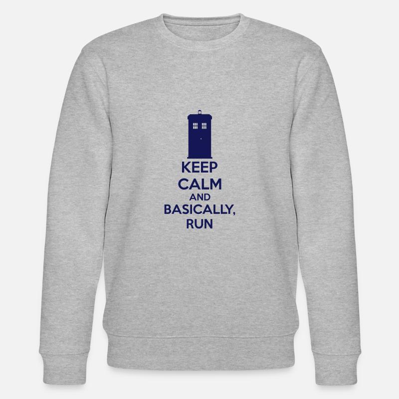 Keep Calm And Basically, Run - Stanley/Stella Unisex Bio-Sweatshirt CHANGER  - Grau meliert