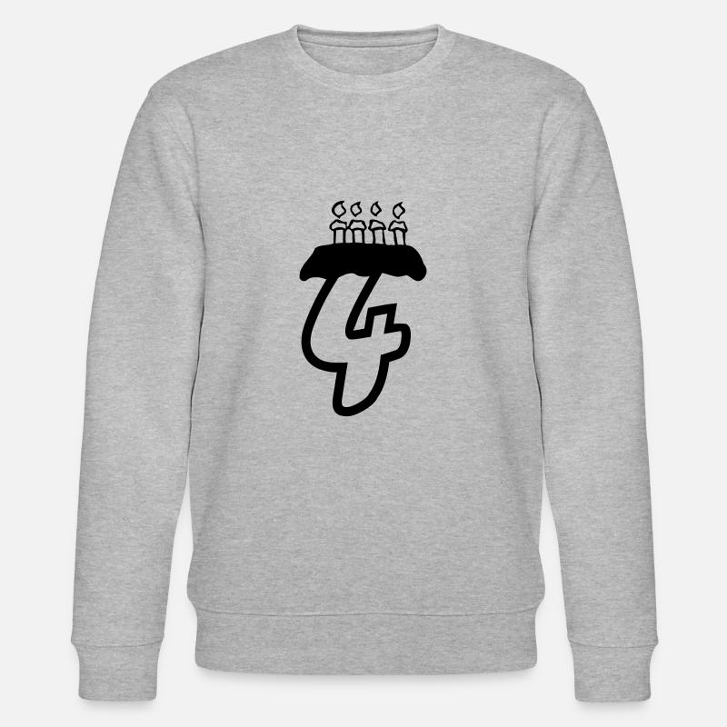 4 birthday - Stanley/Stella Unisex Bio-Sweatshirt CHANGER  - Grau meliert