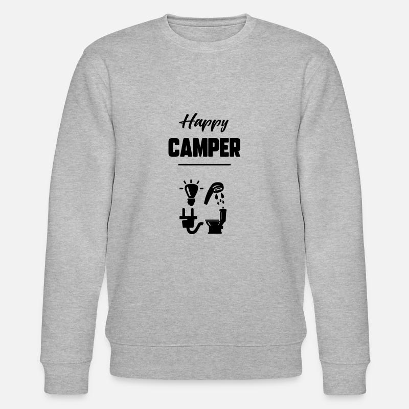 Glücklicher Camper - Stanley/Stella Unisex Bio-Sweatshirt CHANGER  - Grau meliert