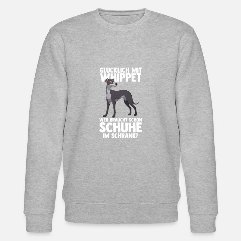 Hund Whippet - Stanley/Stella Unisex Bio-Sweatshirt CHANGER  - Grau meliert