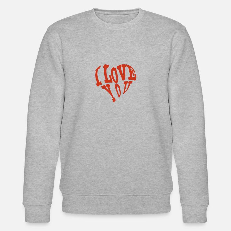 Je t'aime - Sweat bio CHANGER Stanley/Stella Unisexe - gris chiné