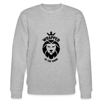 Wrapped in the word! - Stanley/Stella CHANGER Unisex Organic Sweatshirt - heather grey - Front - Nik (191cm) & Marisol (170cm)