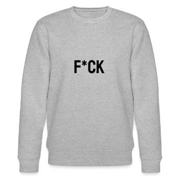 F*ck - Stanley/Stella CHANGER Unisex Organic Sweatshirt - heather grey - Front - Nik (191cm) & Marisol (170cm)