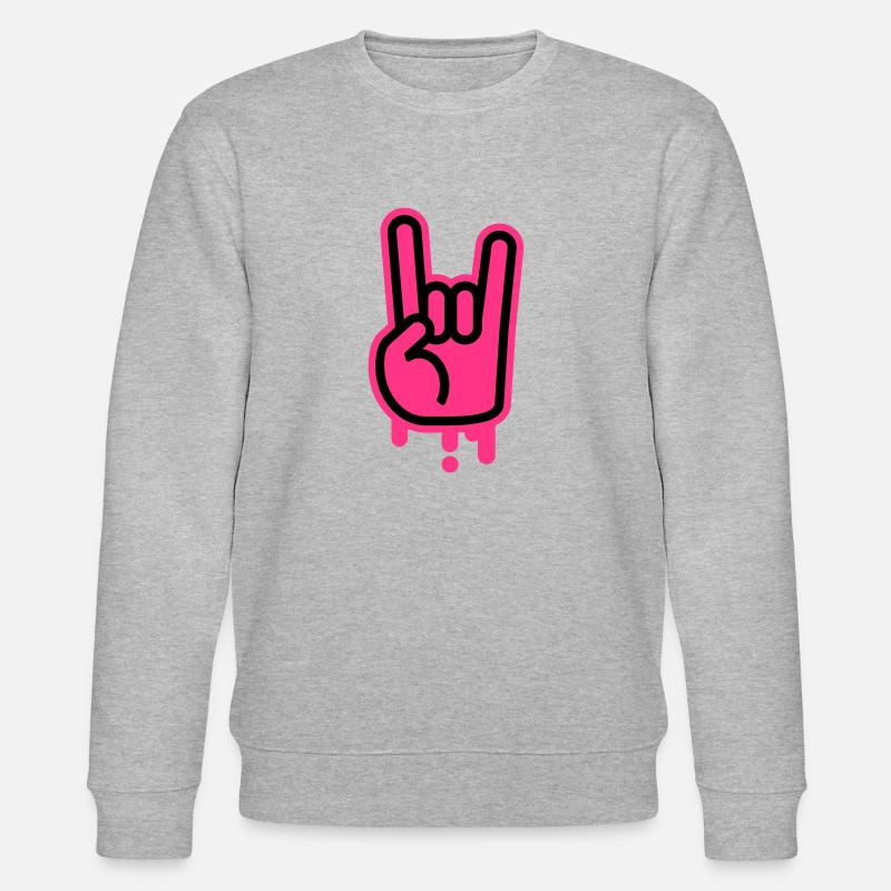 party_hand_1_f2 - Stanley/Stella Unisex Bio-Sweatshirt CHANGER - Grau meliert