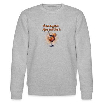 Aperitifs anonymous - Stanley/Stella CHANGER Unisex Organic Sweatshirt - heather grey - Front - Nik (191cm) & Marisol (170cm)