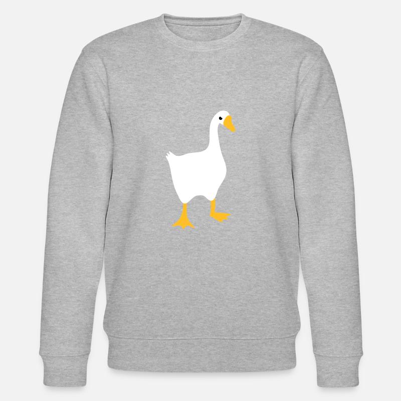 VERY angry white goose - Stanley/Stella CHANGER Unisex Organic Sweatshirt - heather grey