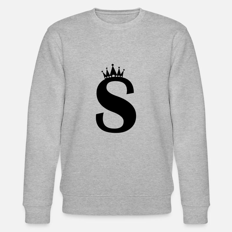 buchstabe S Krone - Stanley/Stella Unisex Bio-Sweatshirt CHANGER  - Grau meliert