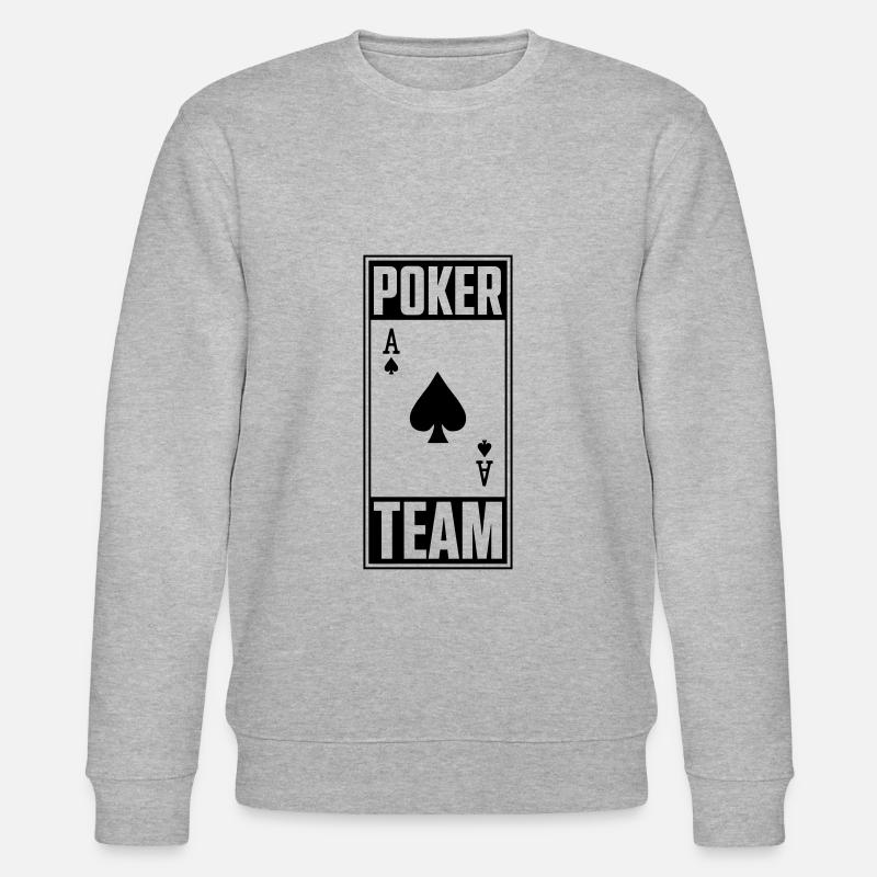 poker team pik - Stanley/Stella Unisex Bio-Sweatshirt CHANGER  - Grau meliert