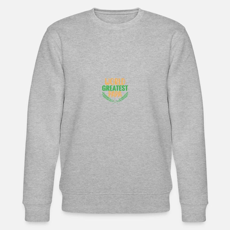 Papa Werdender Vater Geschenk Geschenkidee - Stanley/Stella Unisex Bio-Sweatshirt CHANGER  - Grau meliert