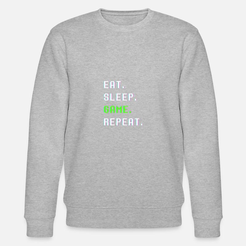 Eat Sleep Game Répéter - Sweat bio CHANGER Stanley/Stella Unisexe - gris chiné