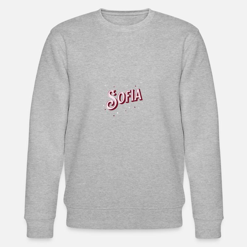 Sofia names personalized - Stanley/Stella CHANGER Unisex Organic Sweatshirt - heather grey