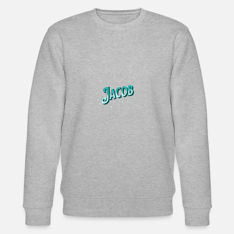 Jacob Namen personalisiert - Stanley/Stella Unisex Bio-Sweatshirt CHANGER  - Grau meliert