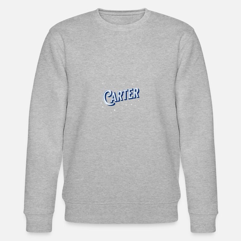 Carter name personalized - Stanley/Stella CHANGER Unisex Organic Sweatshirt - heather grey