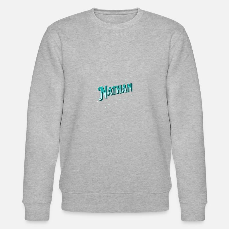 Nathan names personalized - Stanley/Stella CHANGER Unisex Organic Sweatshirt - heather grey