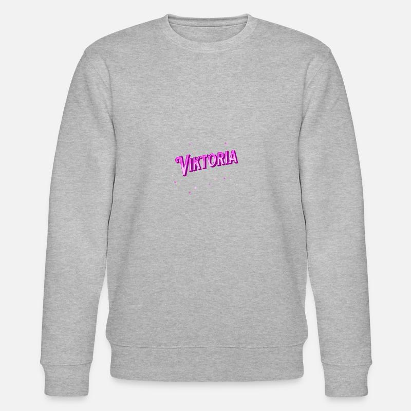 Viktoria name personalized - Stanley/Stella CHANGER Unisex Organic Sweatshirt - heather grey