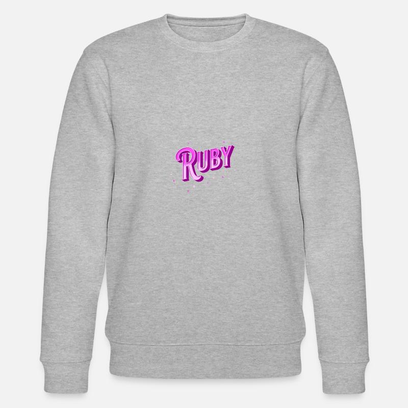 Ruby name personalized - Stanley/Stella CHANGER Unisex Organic Sweatshirt - heather grey