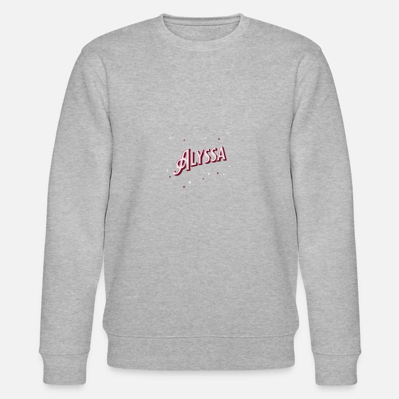 Alyssa name personalized - Stanley/Stella CHANGER Unisex Organic Sweatshirt - heather grey