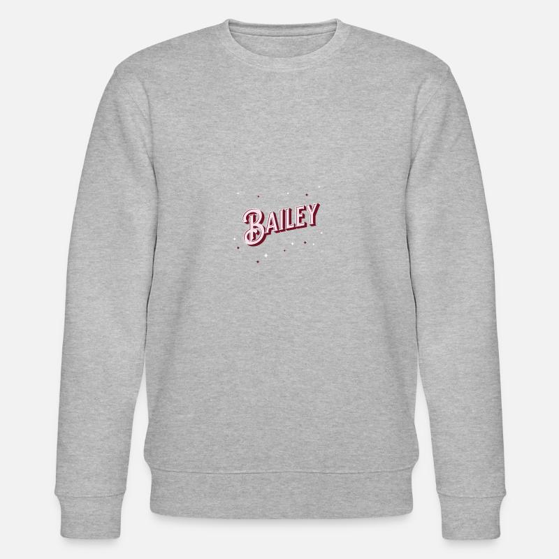 Bailey name personalized - Stanley/Stella CHANGER Unisex Organic Sweatshirt - heather grey