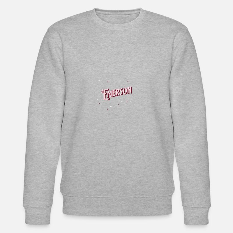 Emerson name personalized - Stanley/Stella CHANGER Unisex Organic Sweatshirt - heather grey