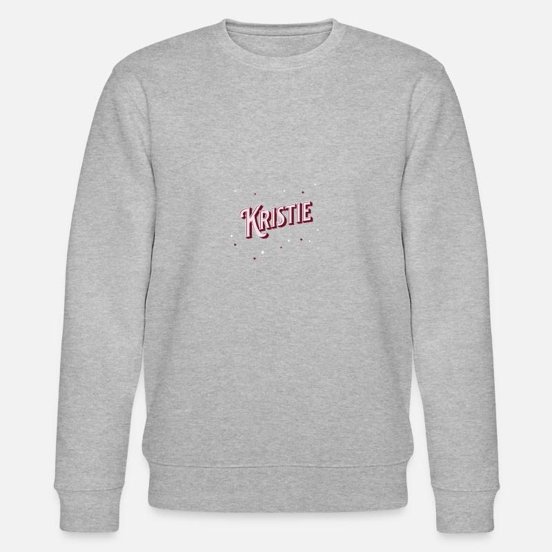 Personalized Kristie name - Stanley/Stella CHANGER Unisex Organic Sweatshirt - heather grey