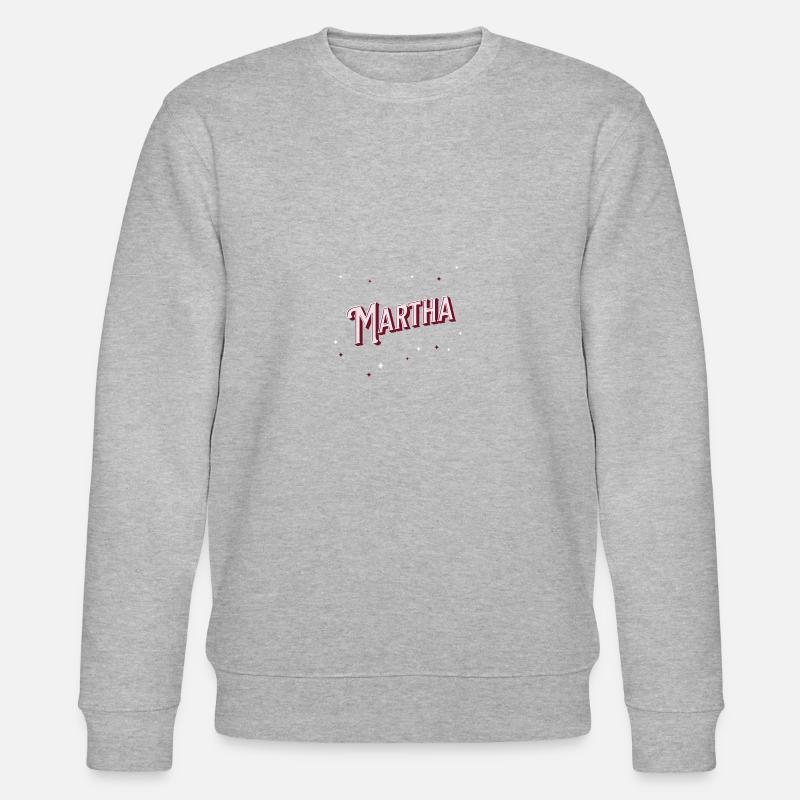 Martha's name personalized - Stanley/Stella CHANGER Unisex Organic Sweatshirt - heather grey