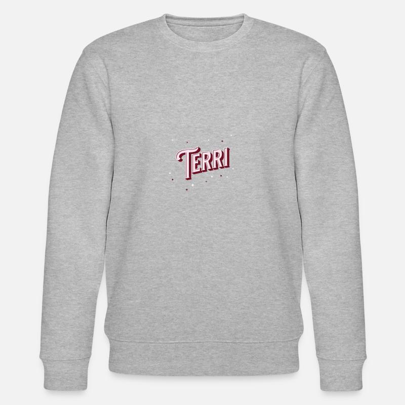 Terri name personalized - Stanley/Stella CHANGER Unisex Organic Sweatshirt - heather grey