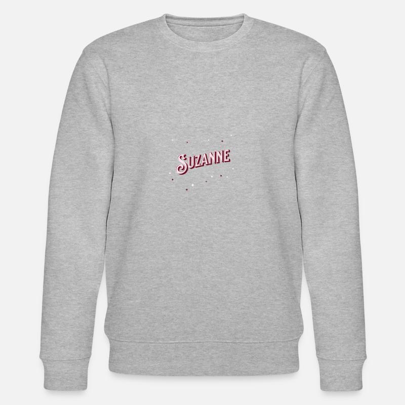 Suzanne name personalized - Stanley/Stella CHANGER Unisex Organic Sweatshirt - heather grey