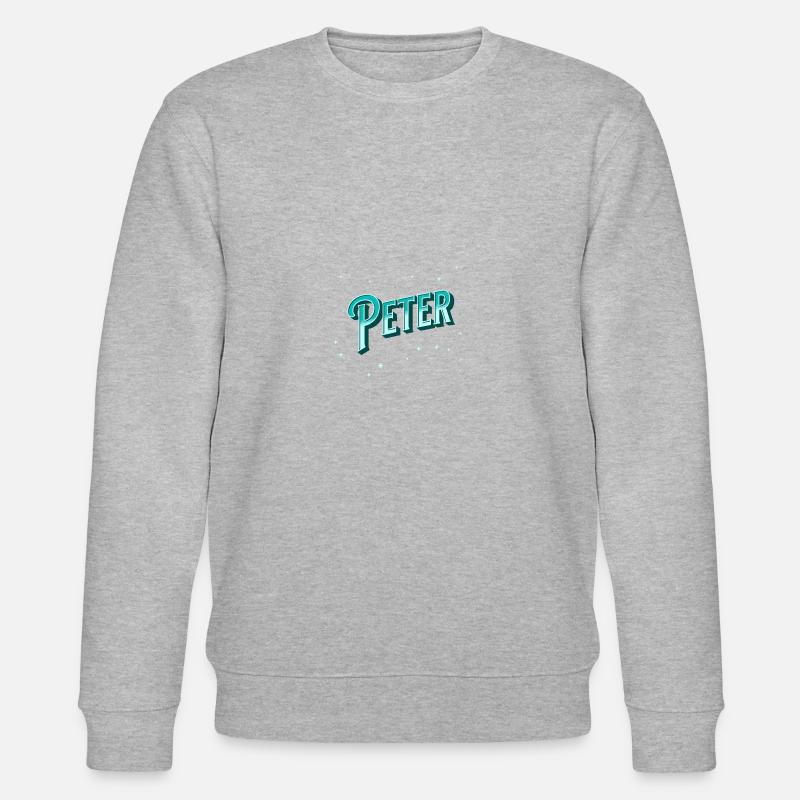 Nom de Peter personnalisé - Sweat bio CHANGER Stanley/Stella Unisexe - gris chiné