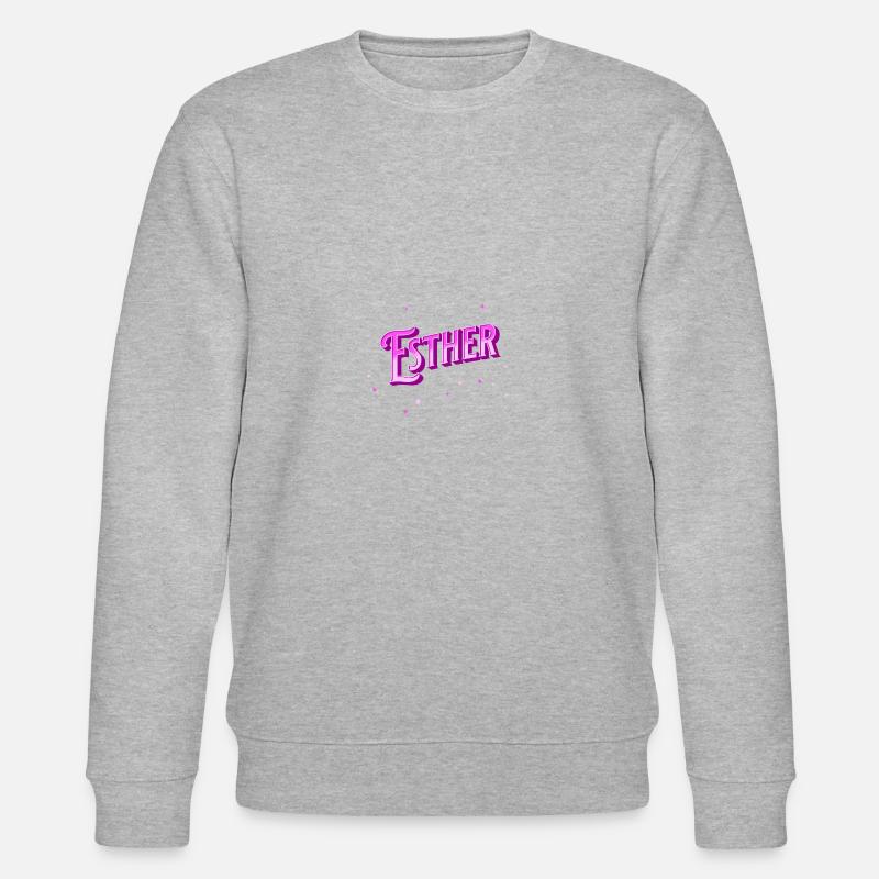 Esther's name personalized - Stanley/Stella CHANGER Unisex Organic Sweatshirt - heather grey