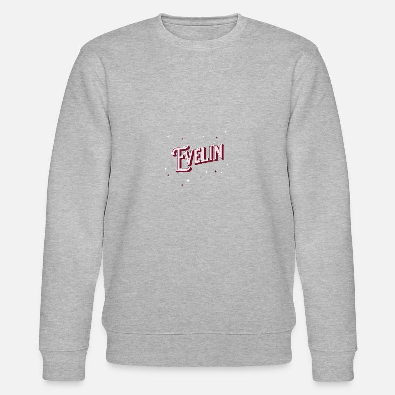 Evelin name personalized - Stanley/Stella CHANGER Unisex Organic Sweatshirt - heather grey