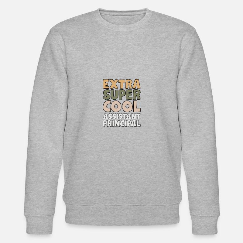 Extra supercooler stellvertretender Schulleiter - Stanley/Stella Unisex Bio-Sweatshirt CHANGER - Grau meliert