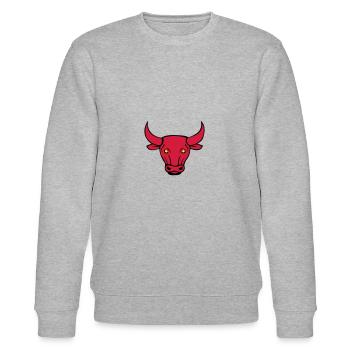 stier 02 - Stanley/Stella Unisex Bio-Sweatshirt CHANGER  - Grau meliert - Vorne - Nik (191cm) & Marisol (170cm)
