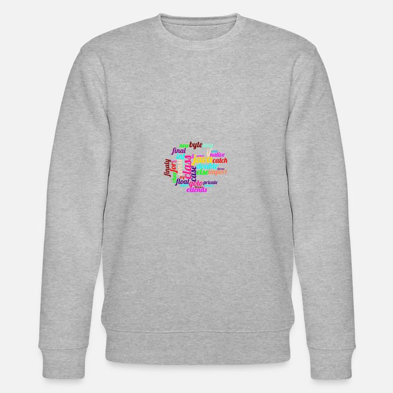 Java WordCloud - Stanley/Stella Unisex Bio-Sweatshirt CHANGER  - Grau meliert