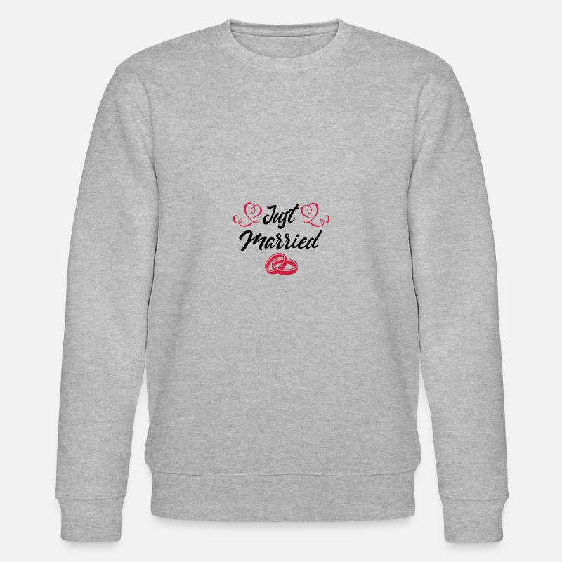 just married ringe - Stanley/Stella Unisex Bio-Sweatshirt CHANGER  - Grau meliert