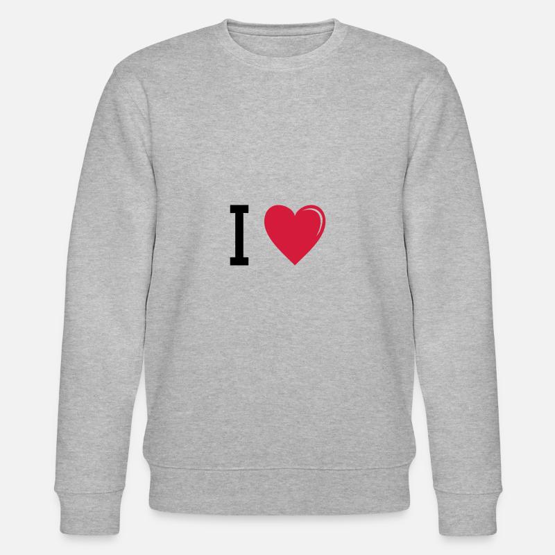 i love - Stanley/Stella Unisex Bio-Sweatshirt CHANGER  - Grau meliert