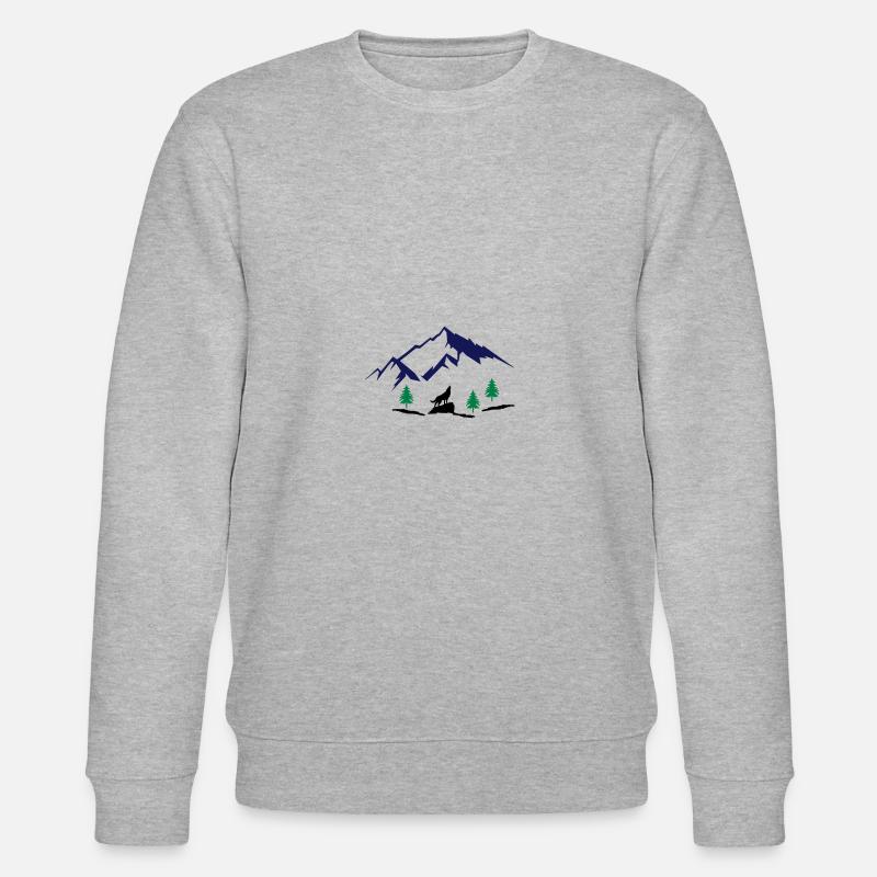 gebirge wolf - Stanley/Stella Unisex Bio-Sweatshirt CHANGER  - Grau meliert