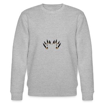 krallen 02 - Stanley/Stella Unisex Bio-Sweatshirt CHANGER  - Grau meliert - Vorne - Nik (191cm) & Marisol (170cm)