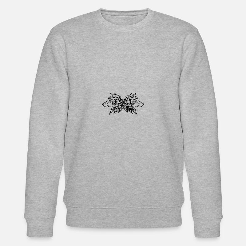 loups tribal - Sweat bio CHANGER Stanley/Stella Unisexe - gris chiné
