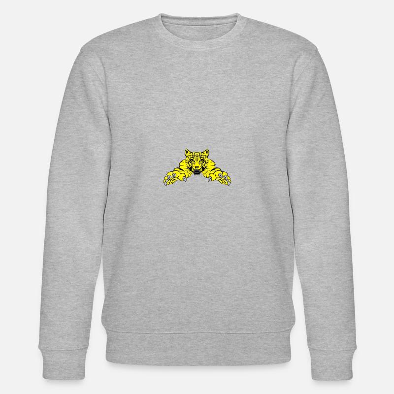 tiger attack - Stanley/Stella Unisex Bio-Sweatshirt CHANGER  - Grau meliert
