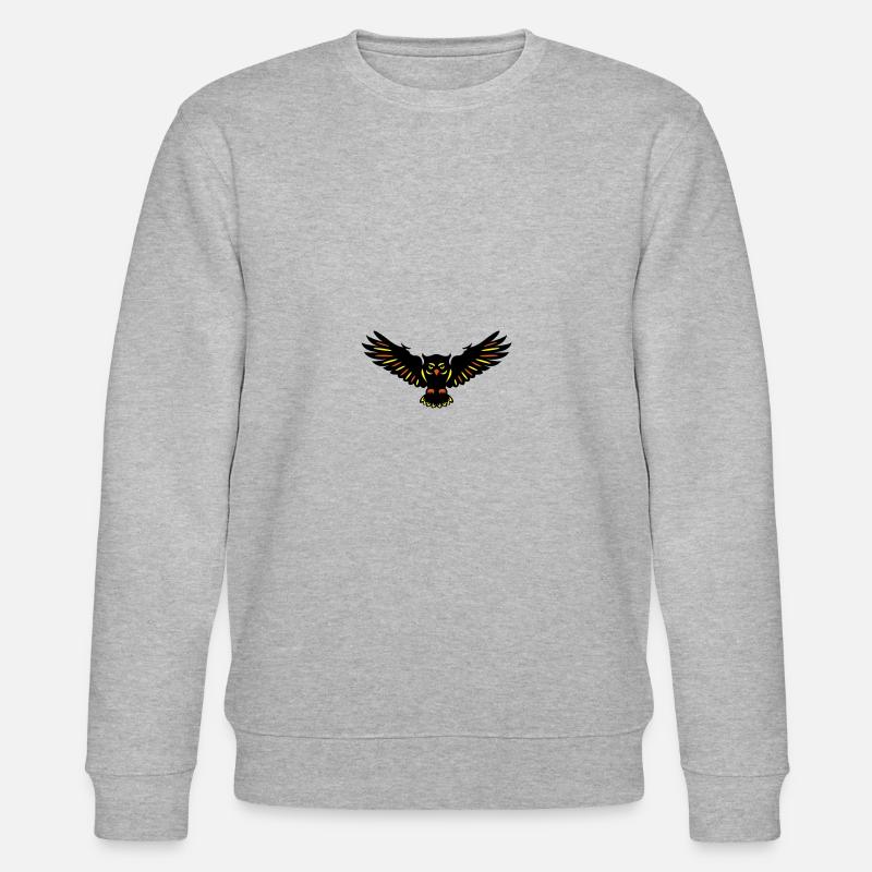 eule wildlife 01 - Stanley/Stella Unisex Bio-Sweatshirt CHANGER  - Grau meliert