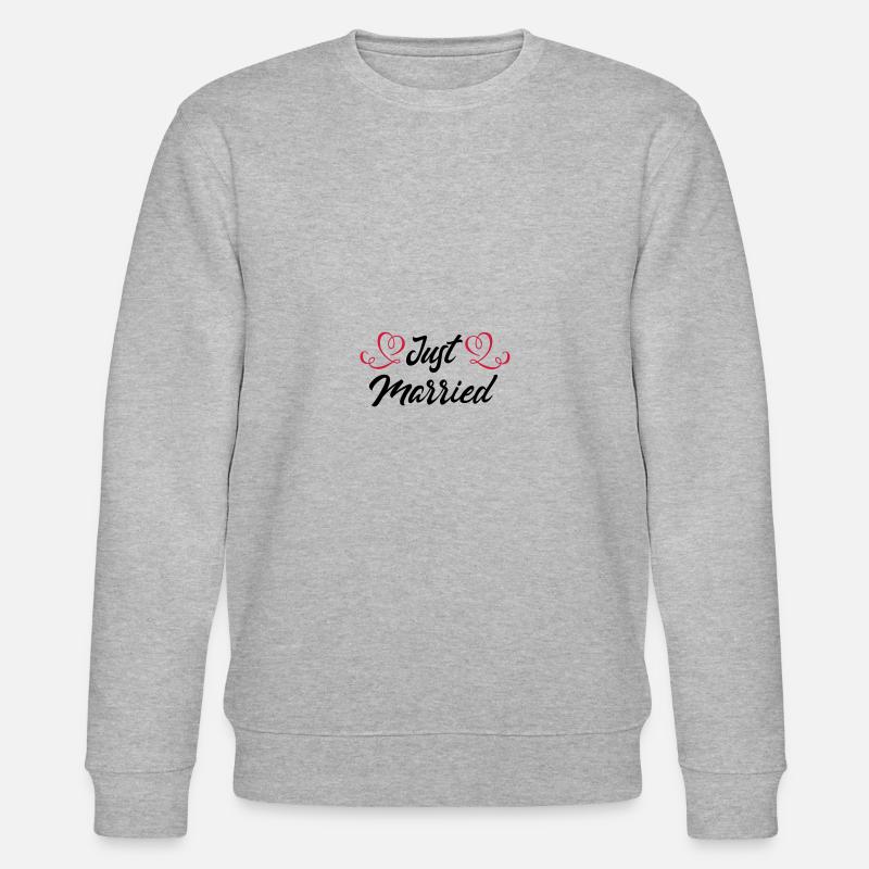 just married - Stanley/Stella Unisex Bio-Sweatshirt CHANGER - Grau meliert
