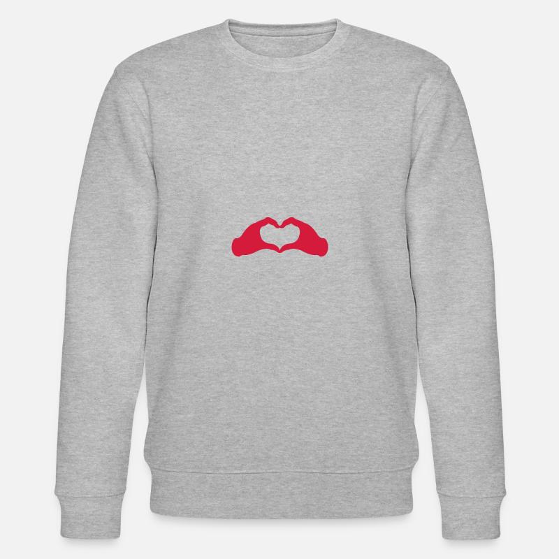 haende herz - Stanley/Stella Unisex Bio-Sweatshirt CHANGER - Grau meliert