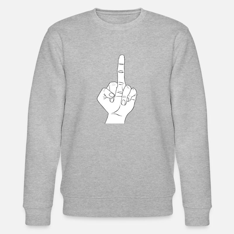 Weißer Finger - Stanley/Stella Unisex Bio-Sweatshirt CHANGER  - Grau meliert