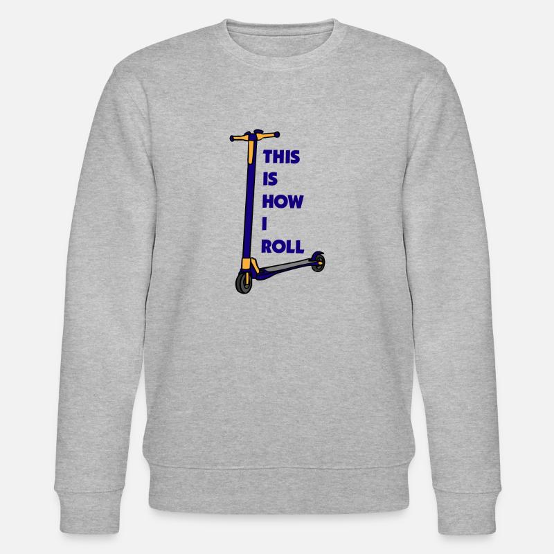 E-Scooter Roller Scooter - Stanley/Stella CHANGER Unisex Organic Sweatshirt - heather grey