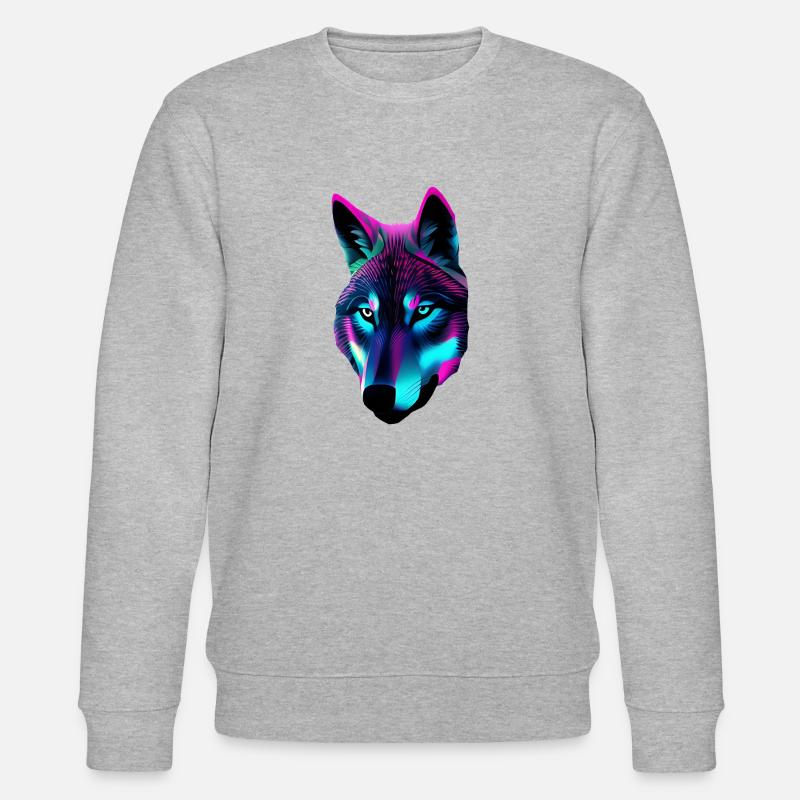 Wolf - Stanley/Stella Unisex Bio-Sweatshirt CHANGER - Grau meliert