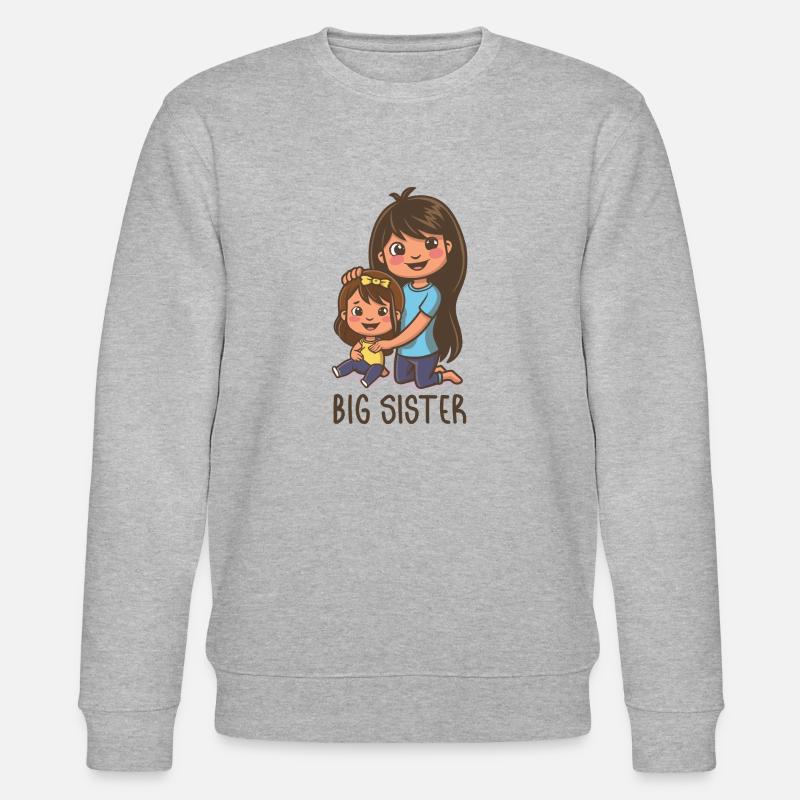 große Schwester - Stanley/Stella Unisex Bio-Sweatshirt CHANGER  - Grau meliert