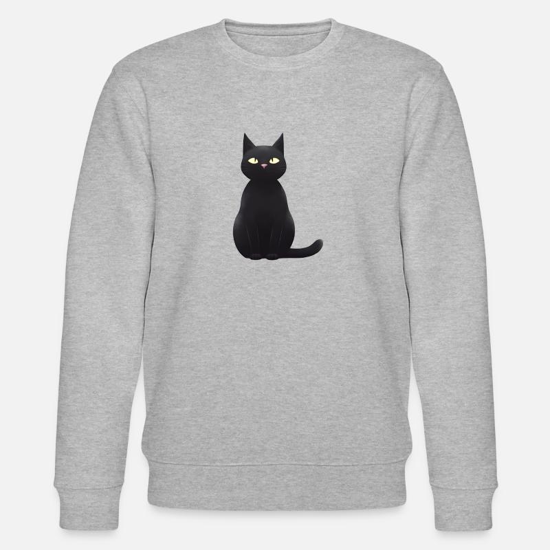 cute black cat - Stanley/Stella Unisex Bio-Sweatshirt CHANGER - Grau meliert