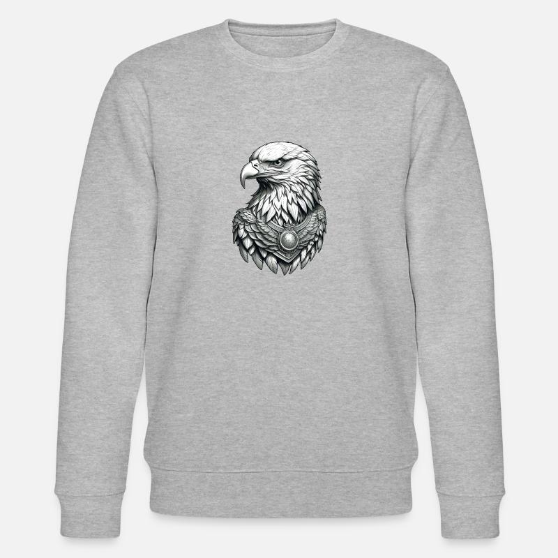 Graphique de tête d’aigle - Sweat bio CHANGER Stanley/Stella Unisexe - gris chiné